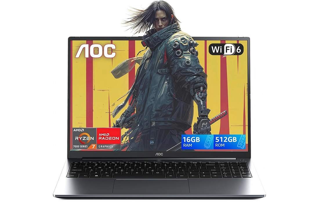 AOC RX16 gaming laptop front view