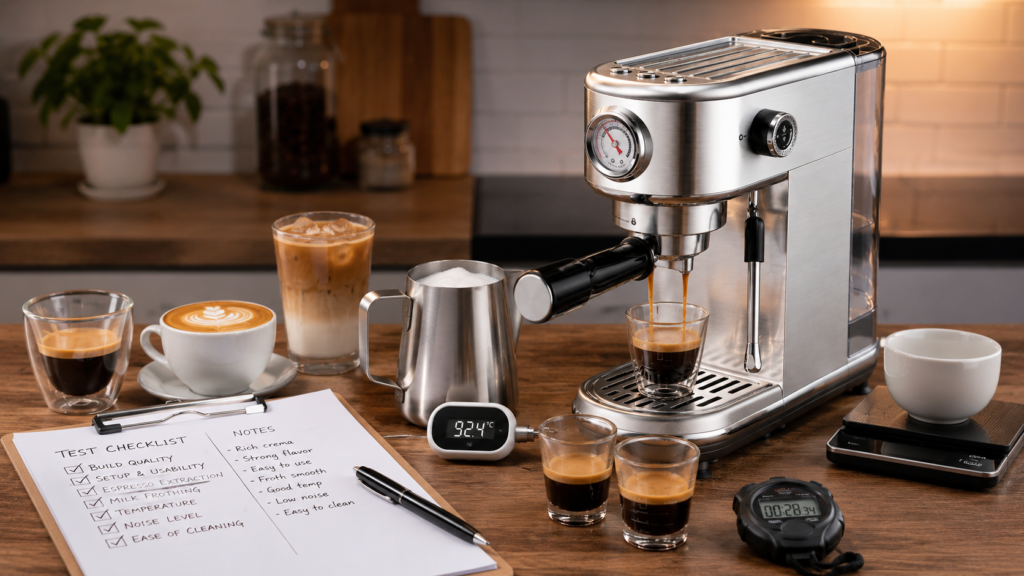 How We Tested the Atatix Espresso Machine with Milk Frother
