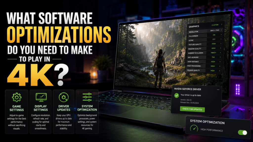 what software you need for 4k gaimg in laptops