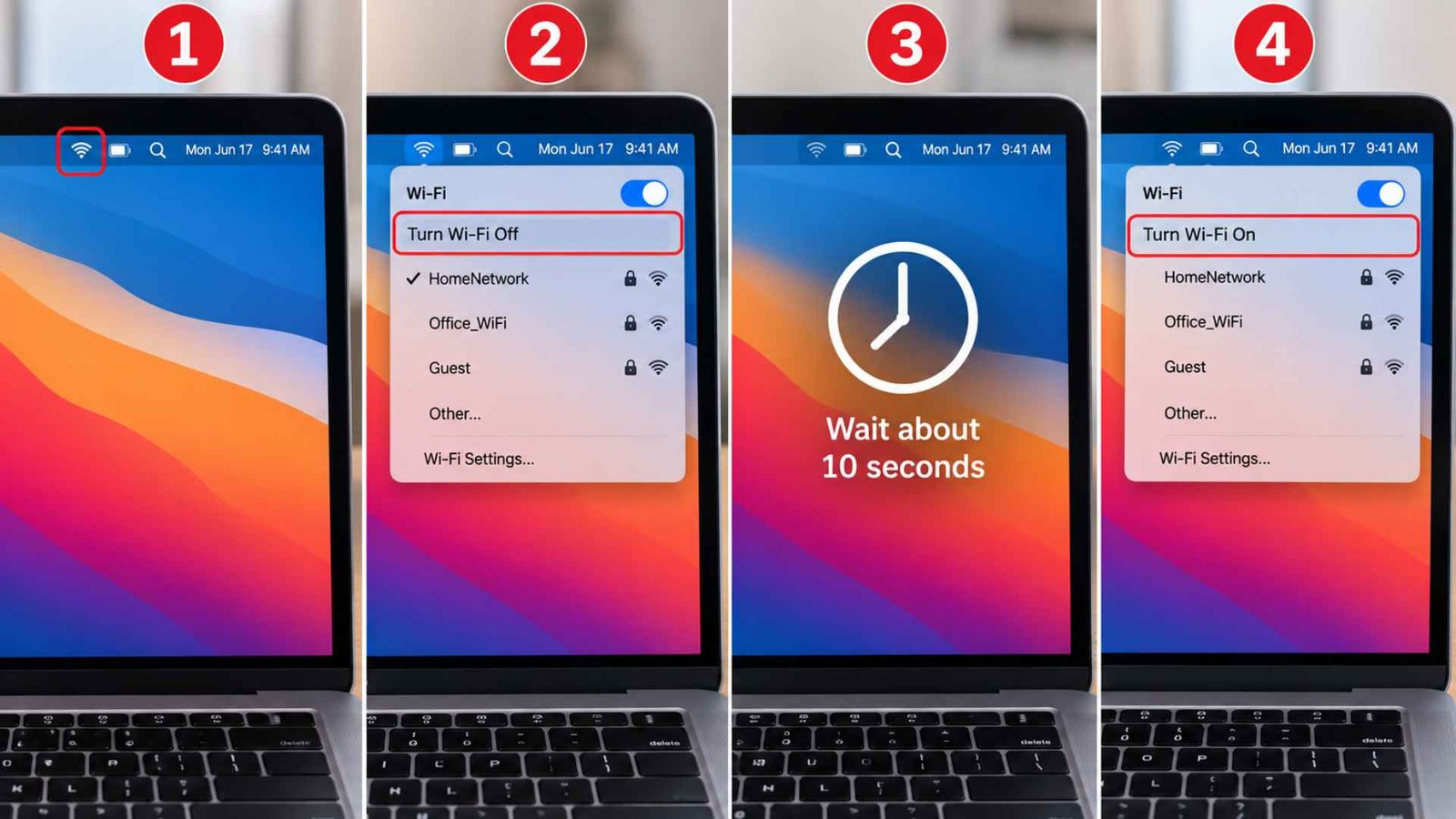 Turn WiFi Off and Back On