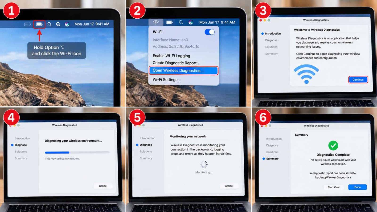Run Wireless Diagnostics on Your MacBook