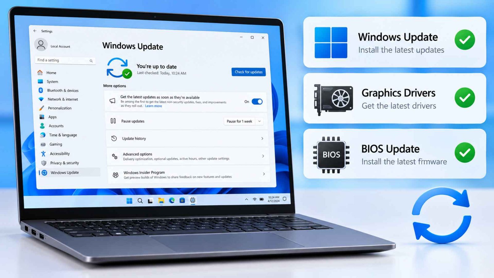 Update Windows, Graphics Drivers, and BIOS
