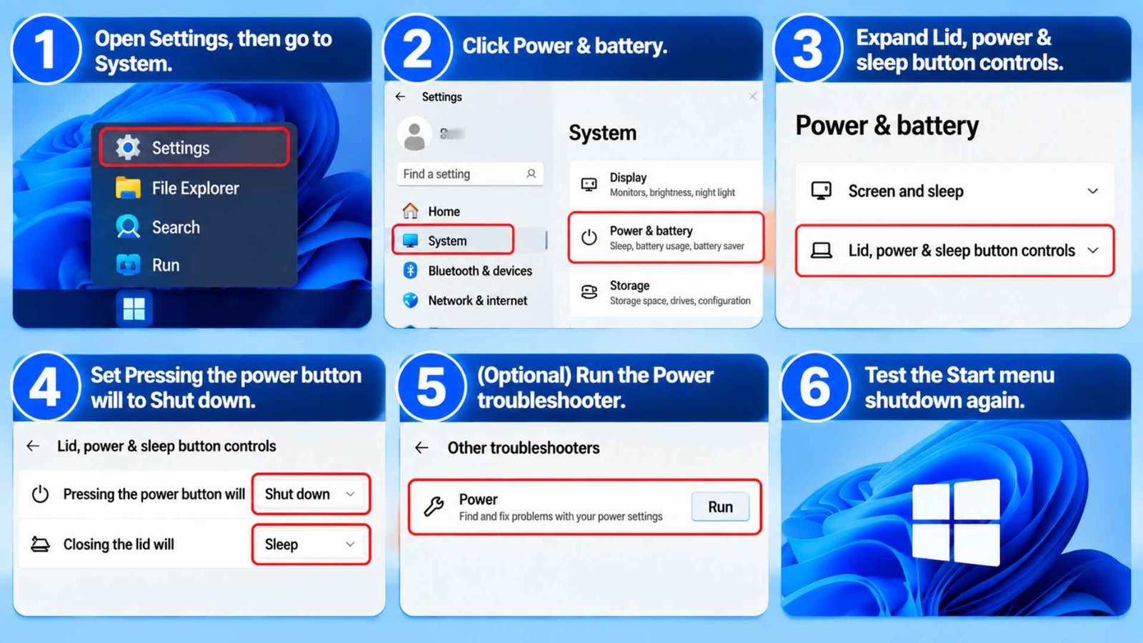 Adjust Power Button Settings