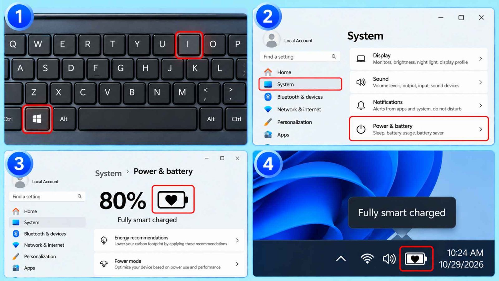 Check Windows Smart Charging