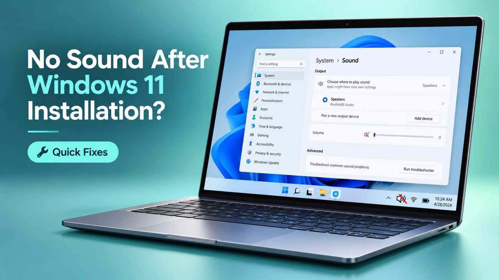 How to Fix No Sound After Windows 11 installation