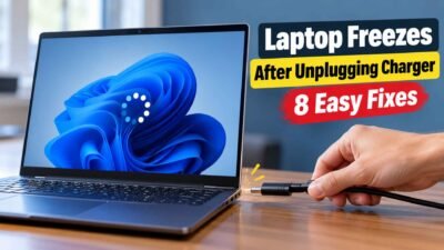 Laptop Freezes After Unplugging Charger