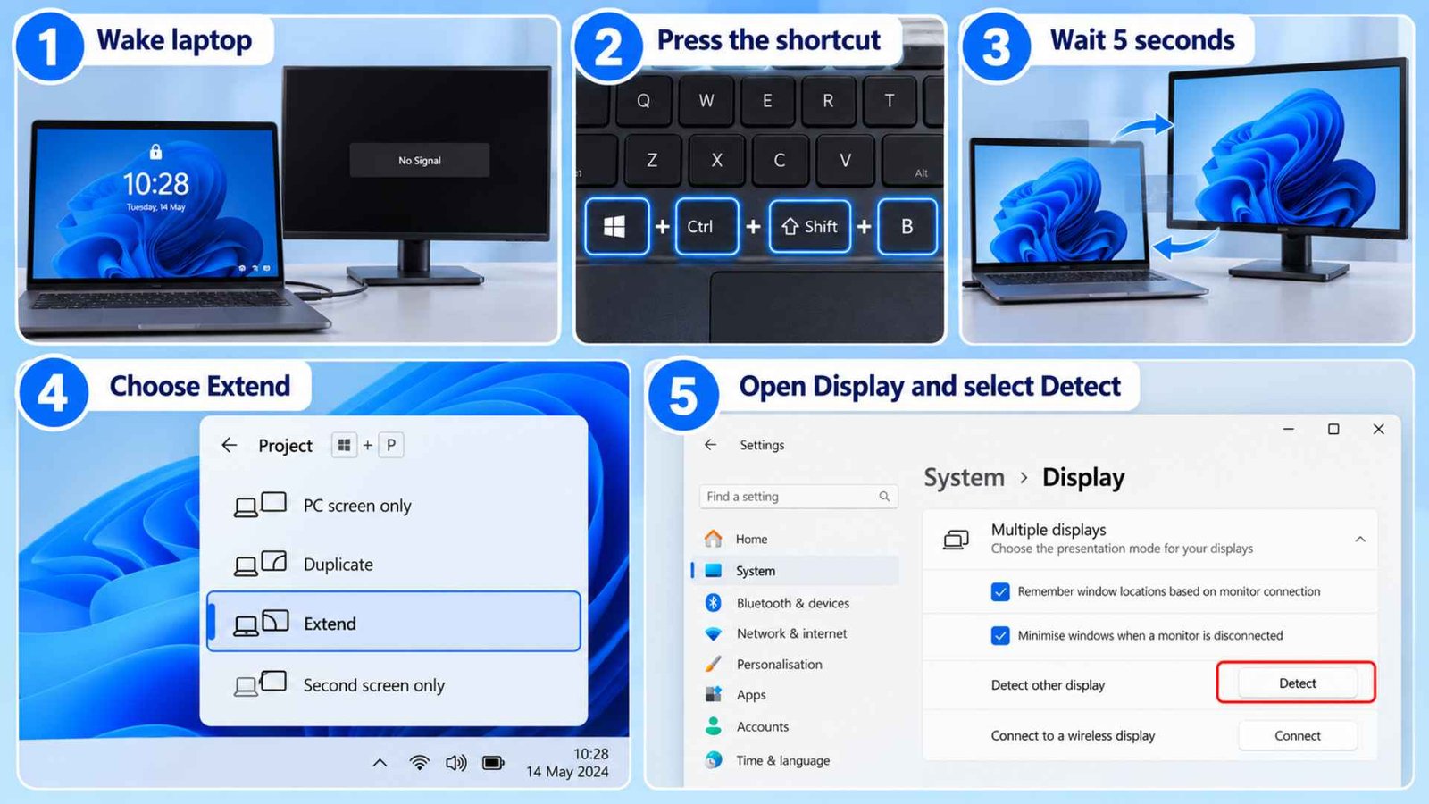 Reset the Graphics Driver With Windows + Ctrl + Shift + B